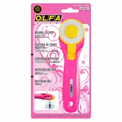 OLFA - Cuchillo Rotativo Rosa 45mm para Tela RTY-2CPOlfa