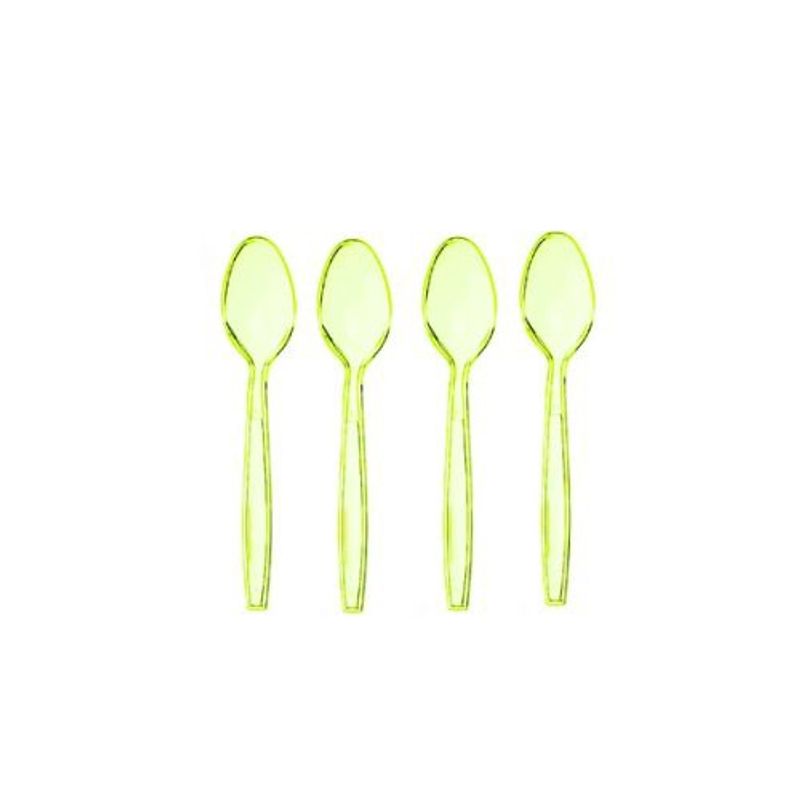 GENERICO - Cucharas Plasticas Color Amarillo 12pcs 15cm
