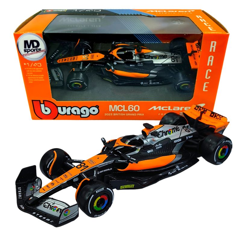 BBURAGO - Auto F1 Mclaren MCL60 2023 #81 O. Piastri Caja Normal 1:43