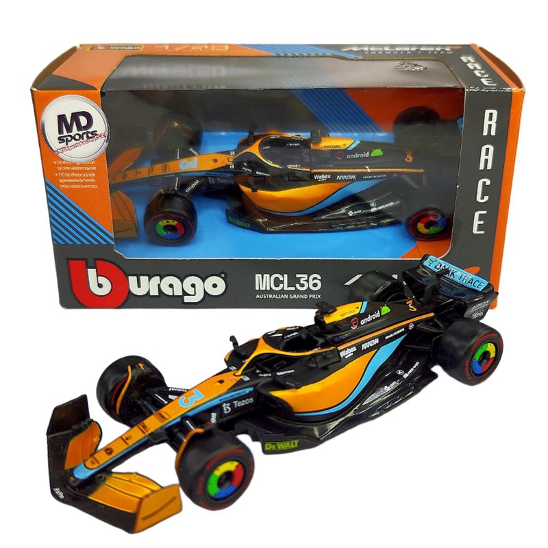 BBURAGO - Auto F1 Mclaren MCL36 2022 #3 Ricciardo Caja Normal 1:43