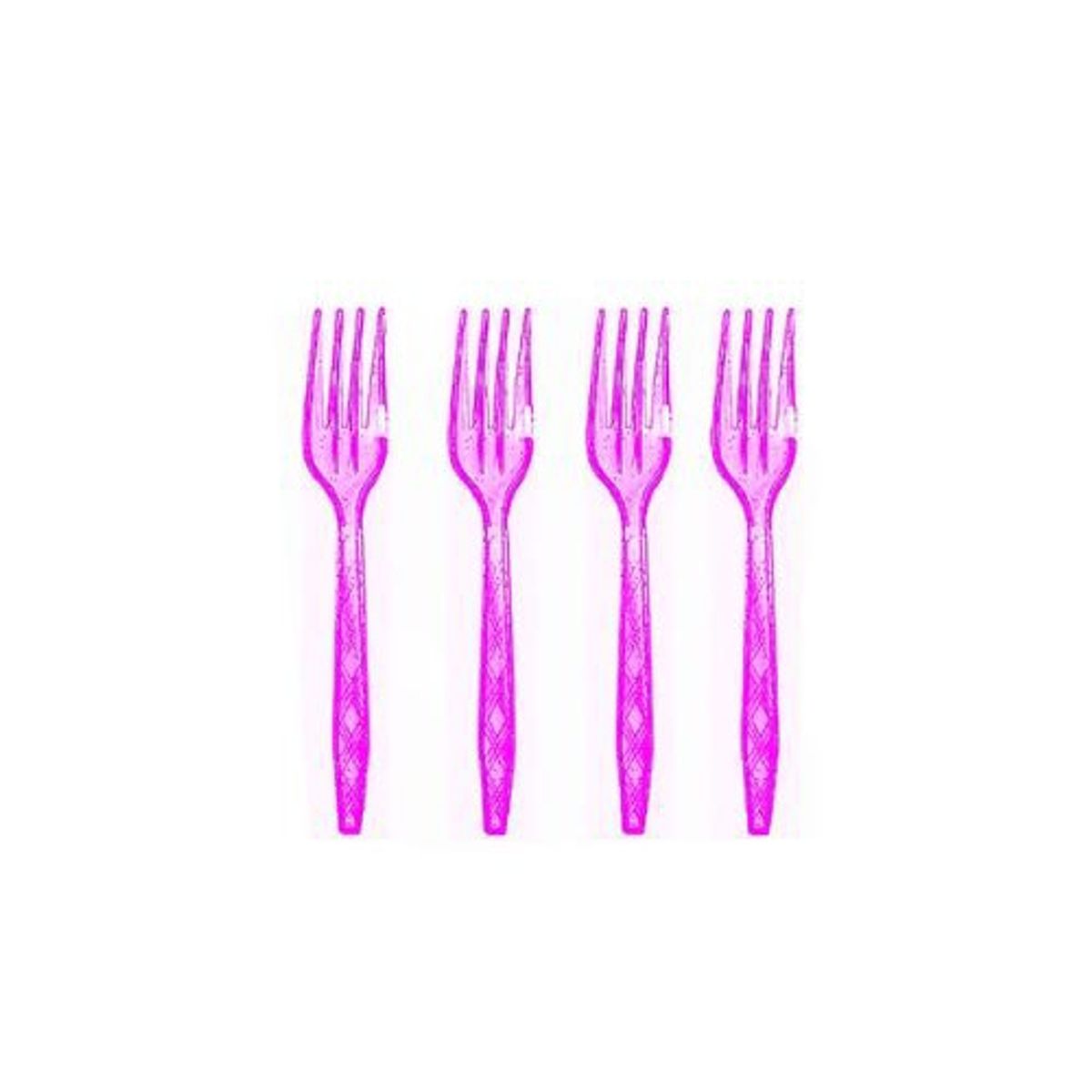 GENERICO - Tenedores Plasticos Color Morado 12pcs 16cm