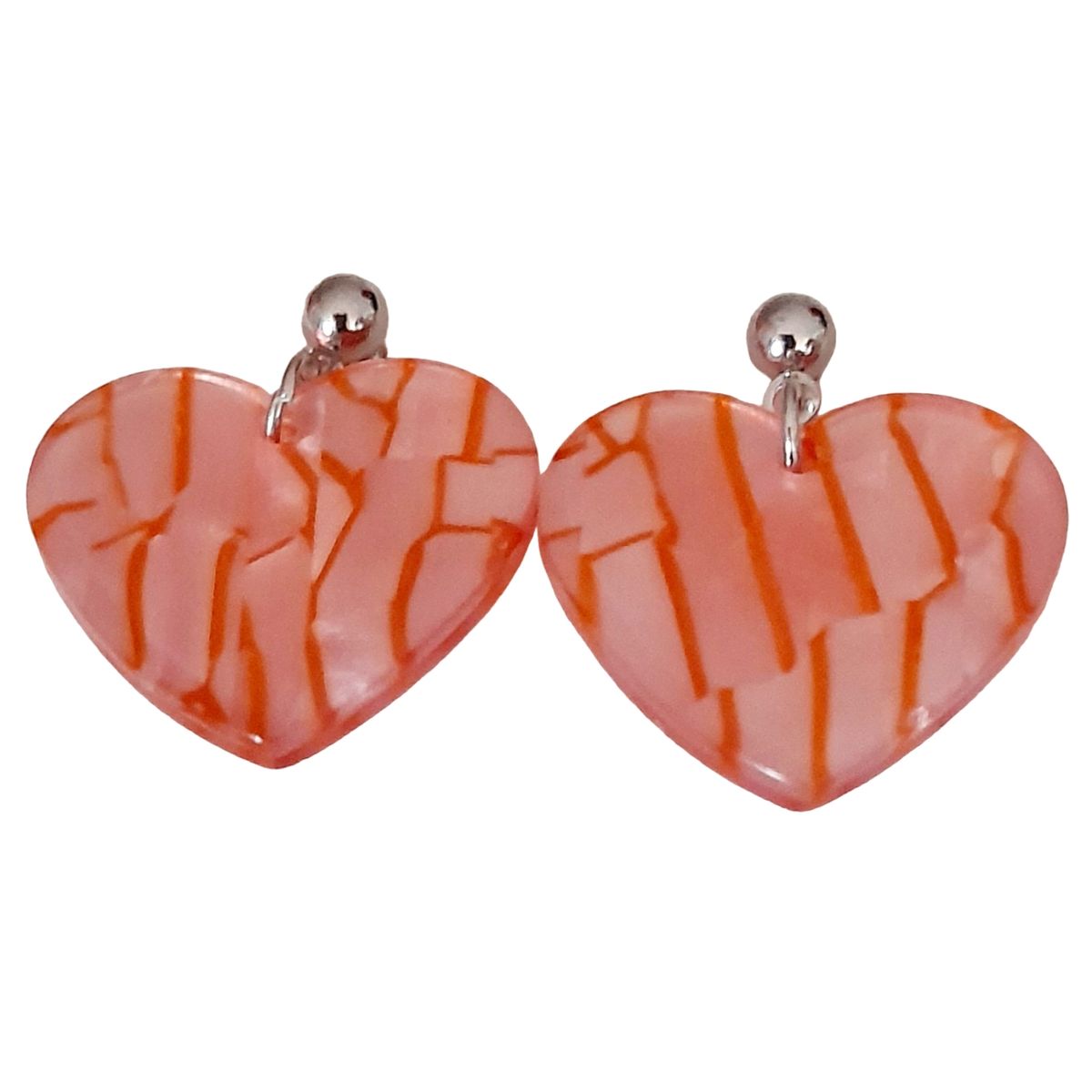 CATHALIFAUDJOYAS - aros acrilico corazón CathalifaudJoyas