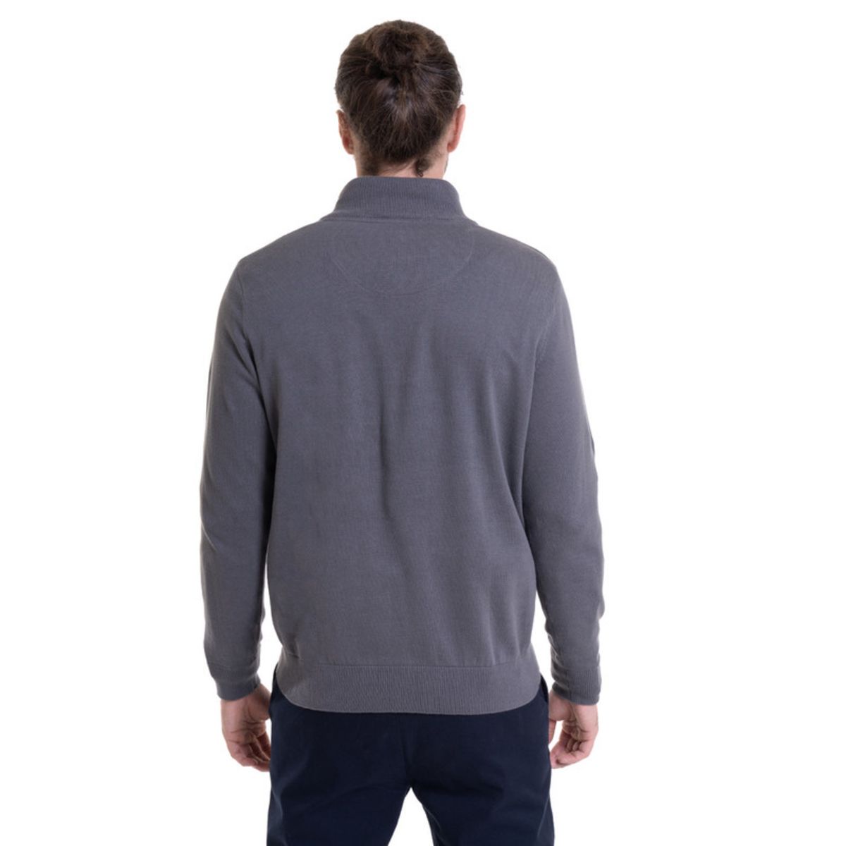 POTROS - Sweater Half Zipper Gris oscuro POTROS