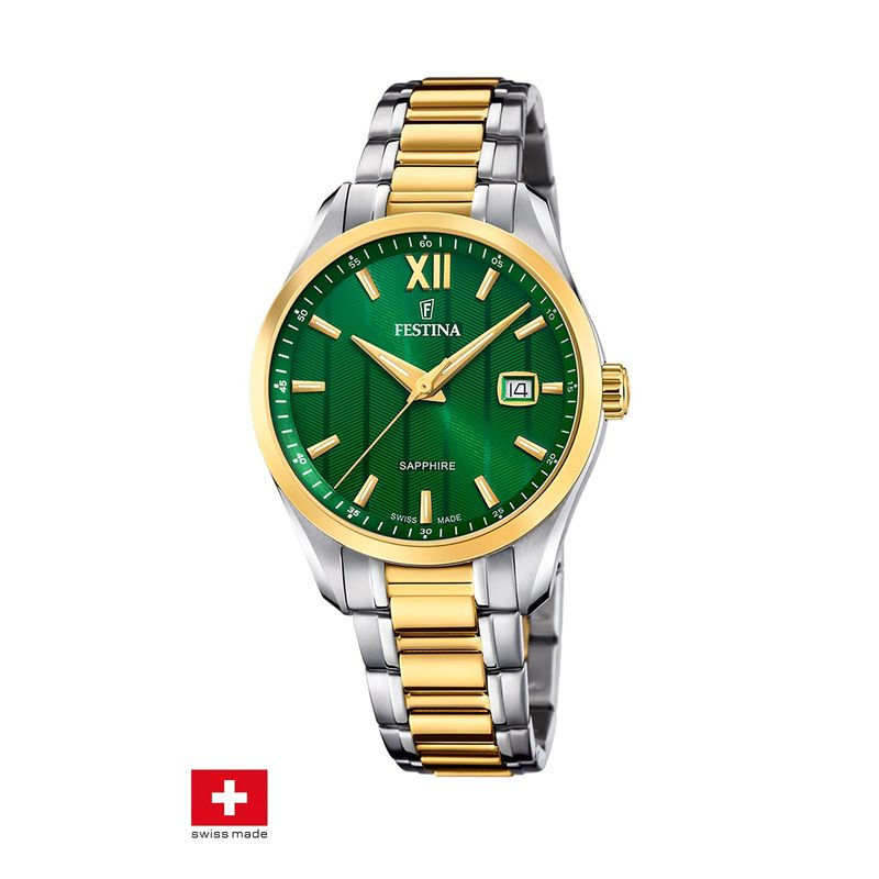 FESTINA SWISS - Reloj F20027/3 Festina Swiss Verde Mujer Acero Clásico