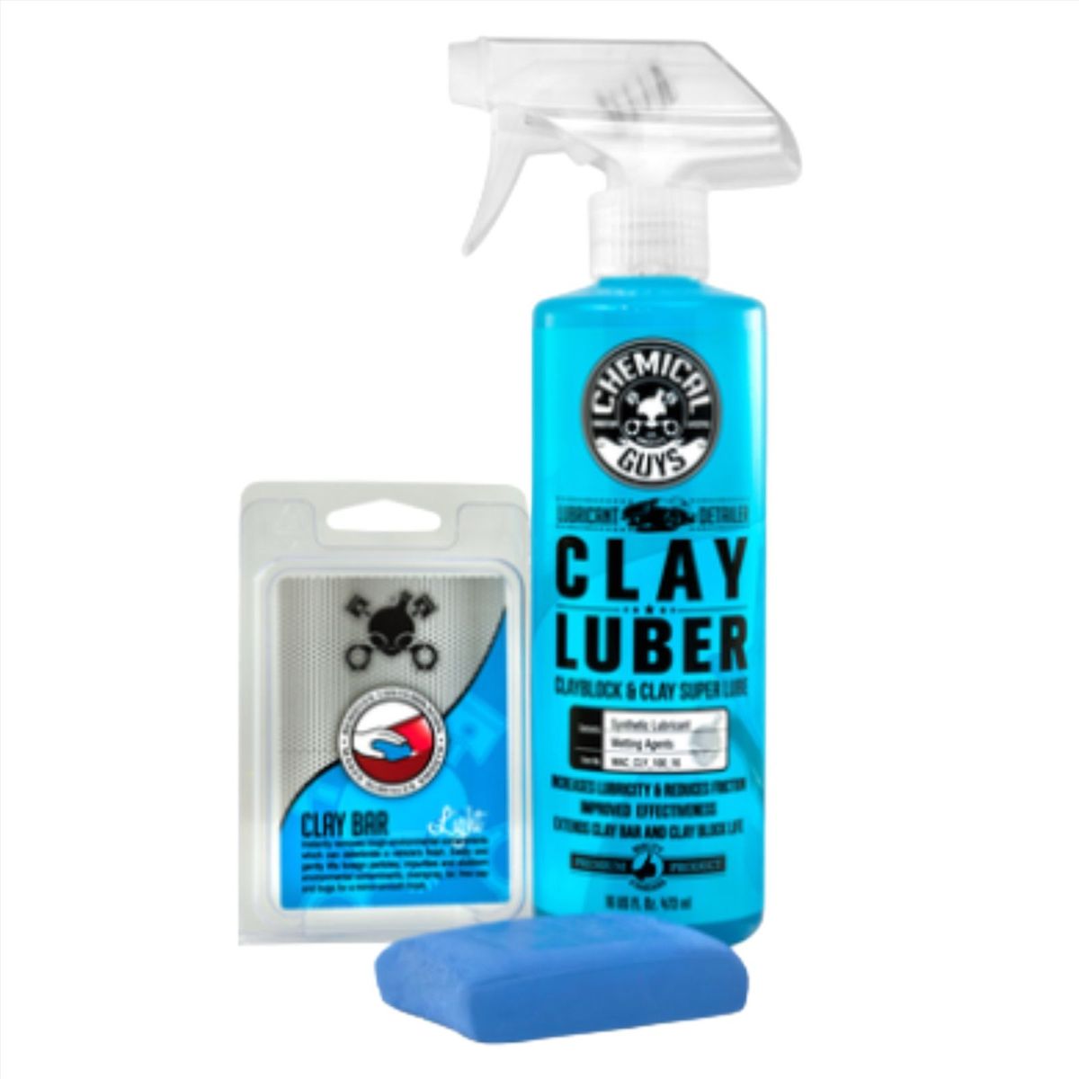 CHEMICAL GUYS - Kit Clay Bar Azul Chemical Guys