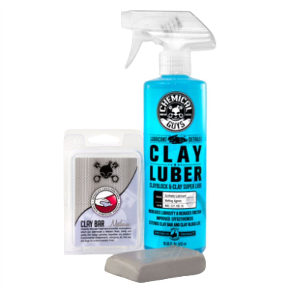 CHEMICAL GUYS - Kit Clay Bar Gris Chemical Guys