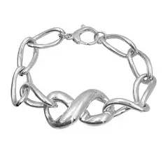 JOYAS MYTOKE - Pulsera Infinito Grande Plata Fina 925 Unisex