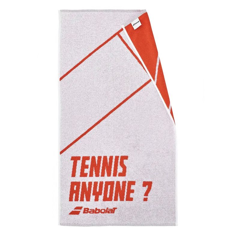 BABOLAT - Toalla Babolat Blanca-Rojo Tenis Padel