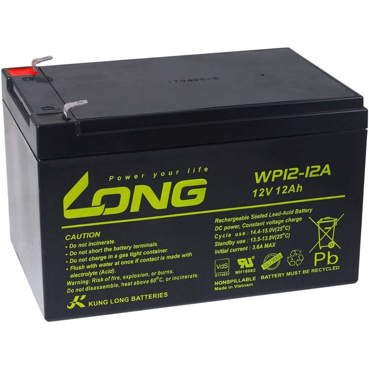 LONG - BATERIA 12V 12AH LONG