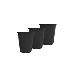 GENERICO - Vaso Plastico Negro 250ml 25pcs