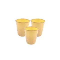 GENERICO - Vaso Plastico Color Dorado 410ml 10pcs