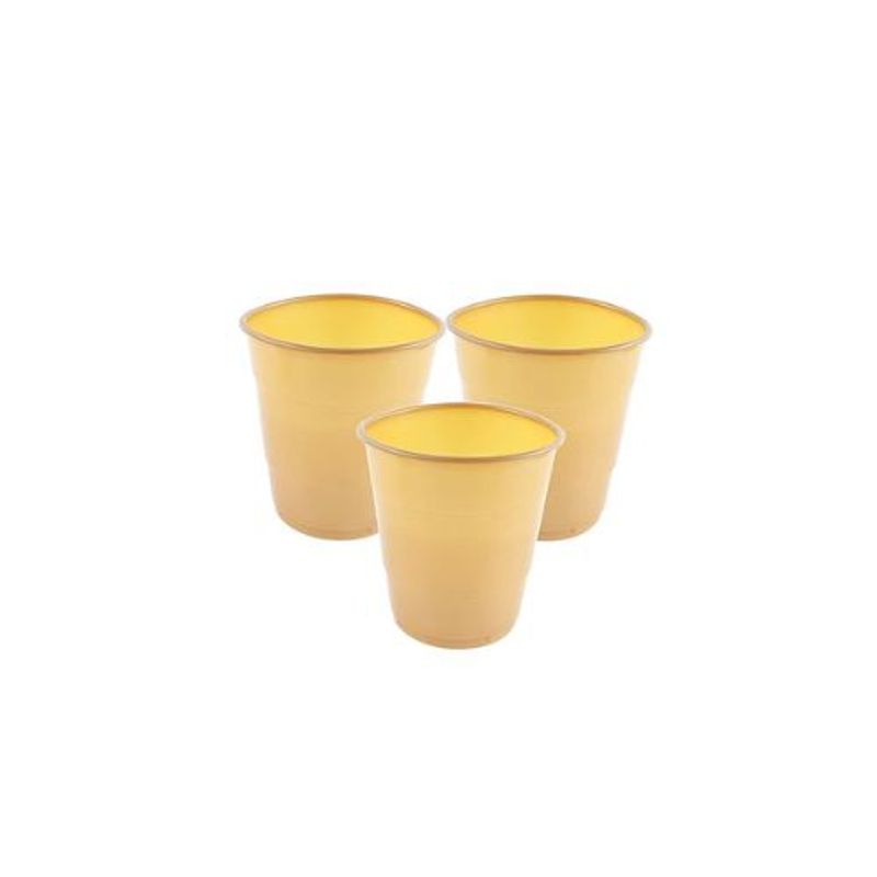 GENERICO - Vaso Plastico Color Dorado 300ml 10pcs