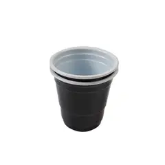 GENERICO - Vaso Plastico Color Negro 60ml 16pcs