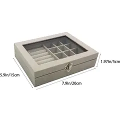 GENERICO - Joyero Rosado De Plush Portatil Multiusos Gris