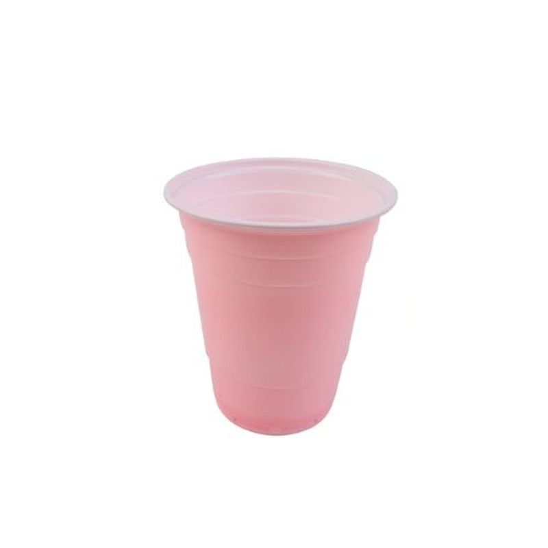 GENERICO - Vaso Plastico Color Rosa 500ml 10pcs