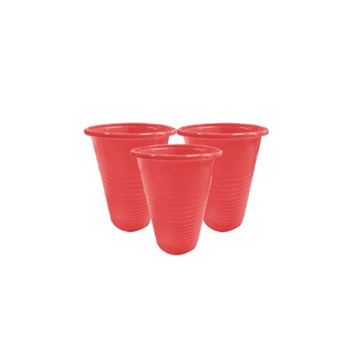 GENERICO - Vasos Plastico Rojo 200ml 25pcs
