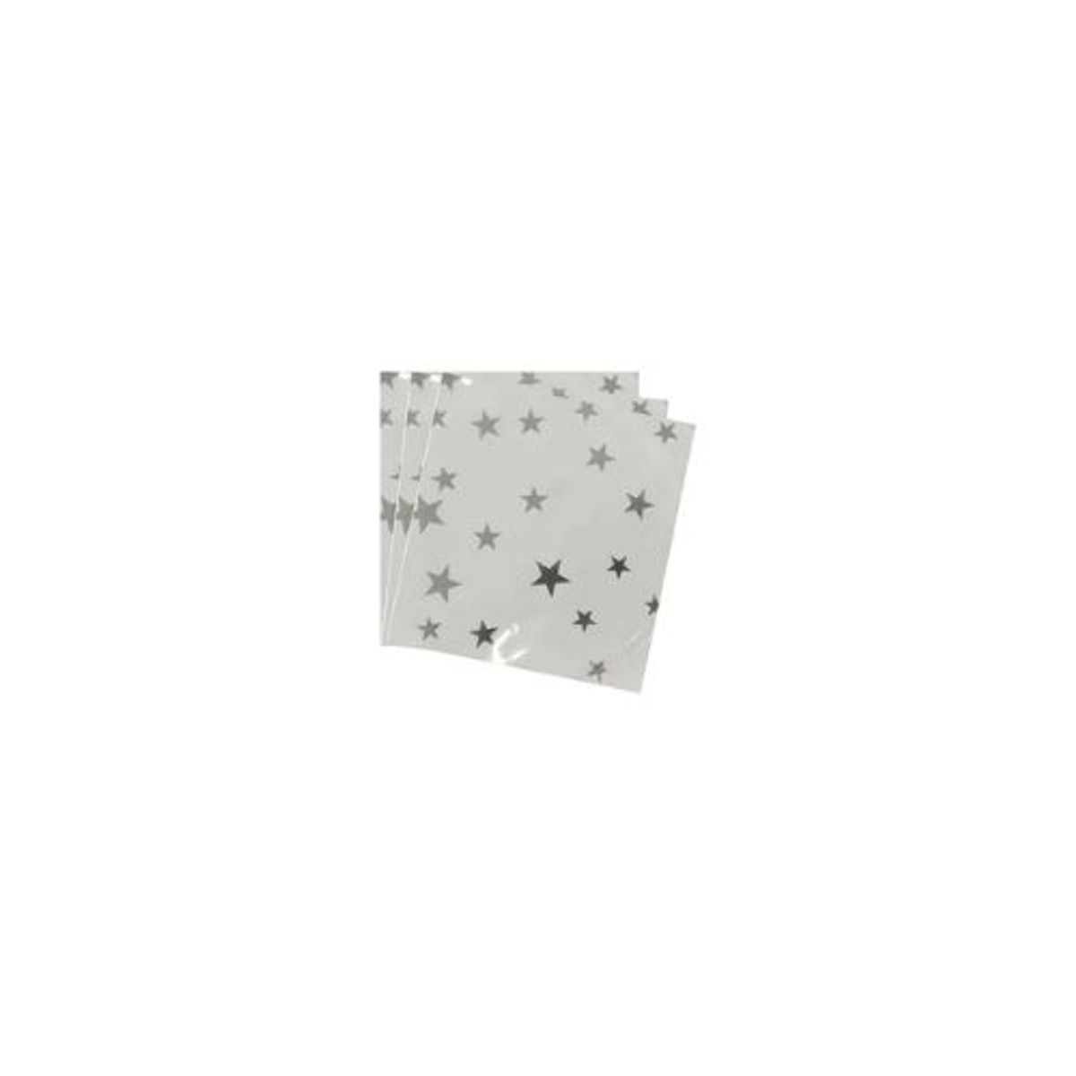 GENERICO - Servilletas De Papel Estrellas Plateadas 16pcs 33x33cm