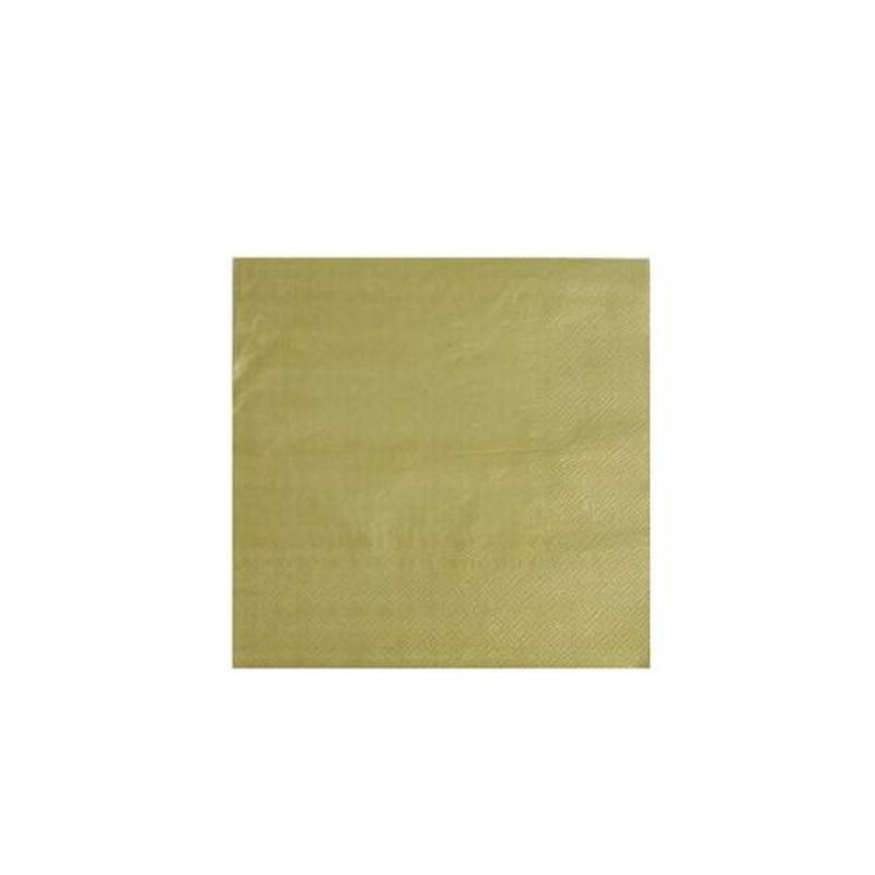 GENERICO - Servilletas De Papel Dorada 16pcs 33x33cm
