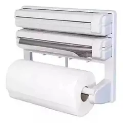 GENERICO - Dispensador Corta Fácil Triple Papel De Cocina Toalla Absorbente.