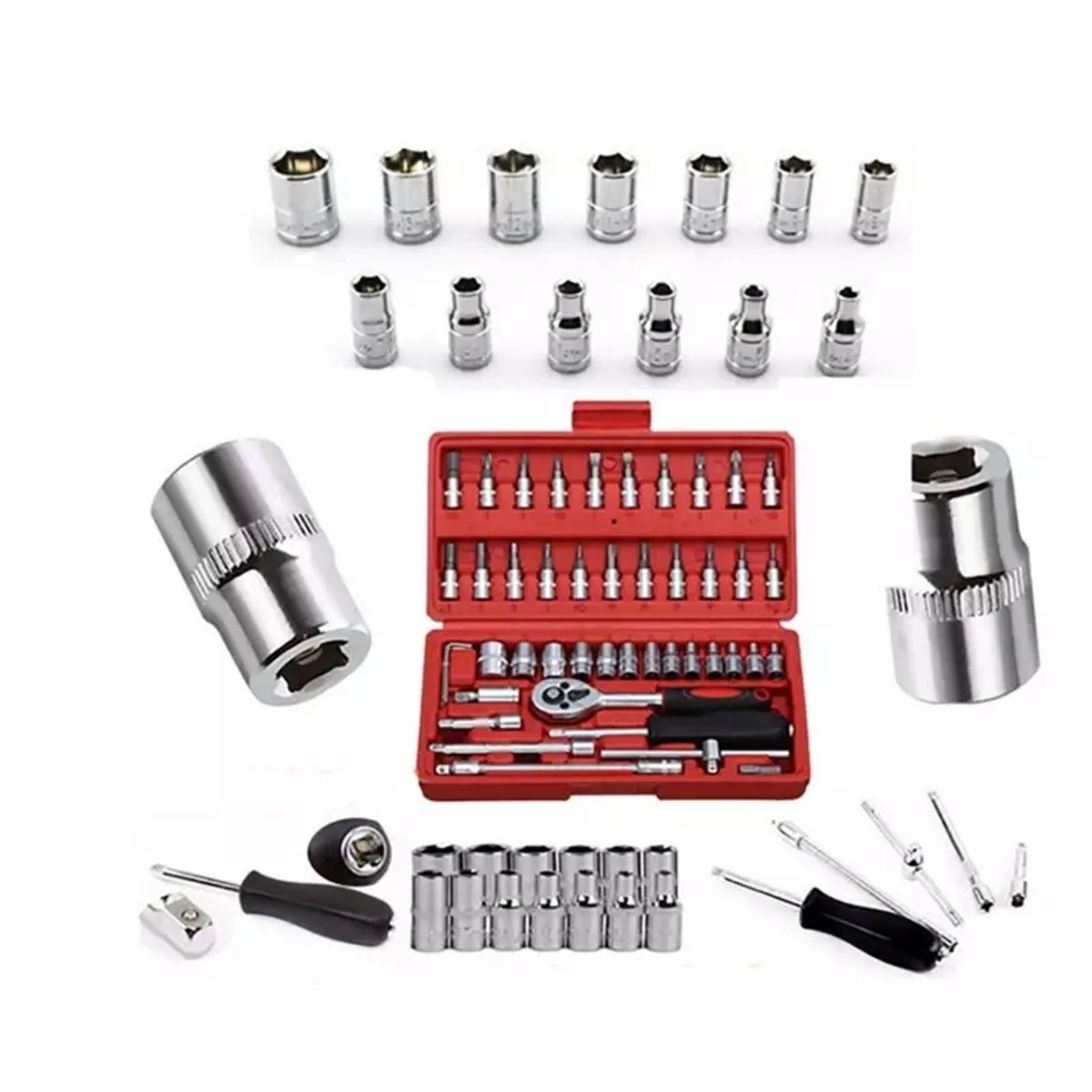 GENERICO - Juego Caja Set Dados 46 Piezas Chicharra Herramientas