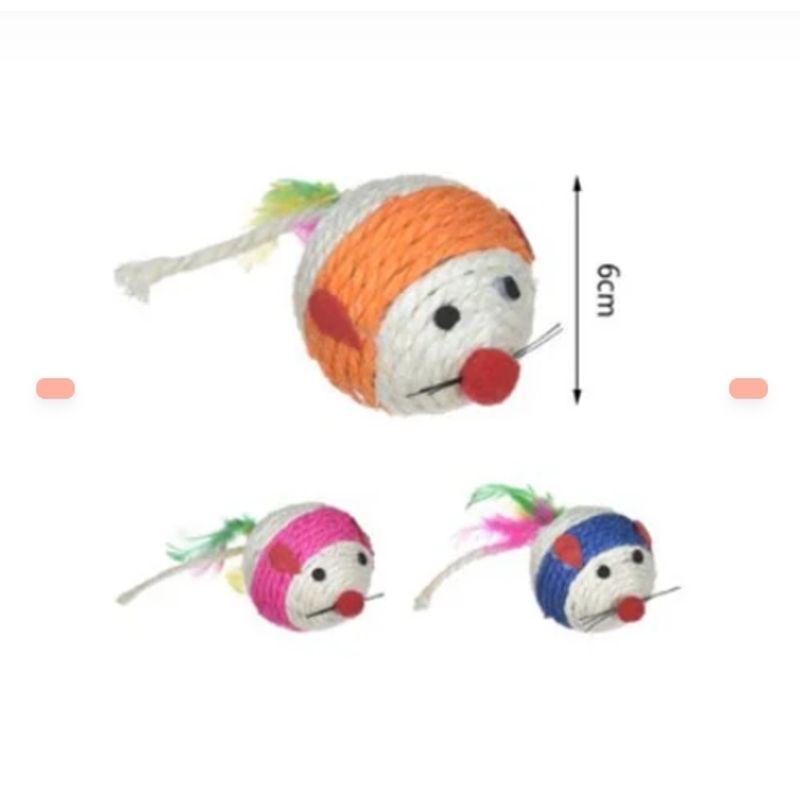 GENERICO - Raton Grande Juguete Para Gatos 6Cm