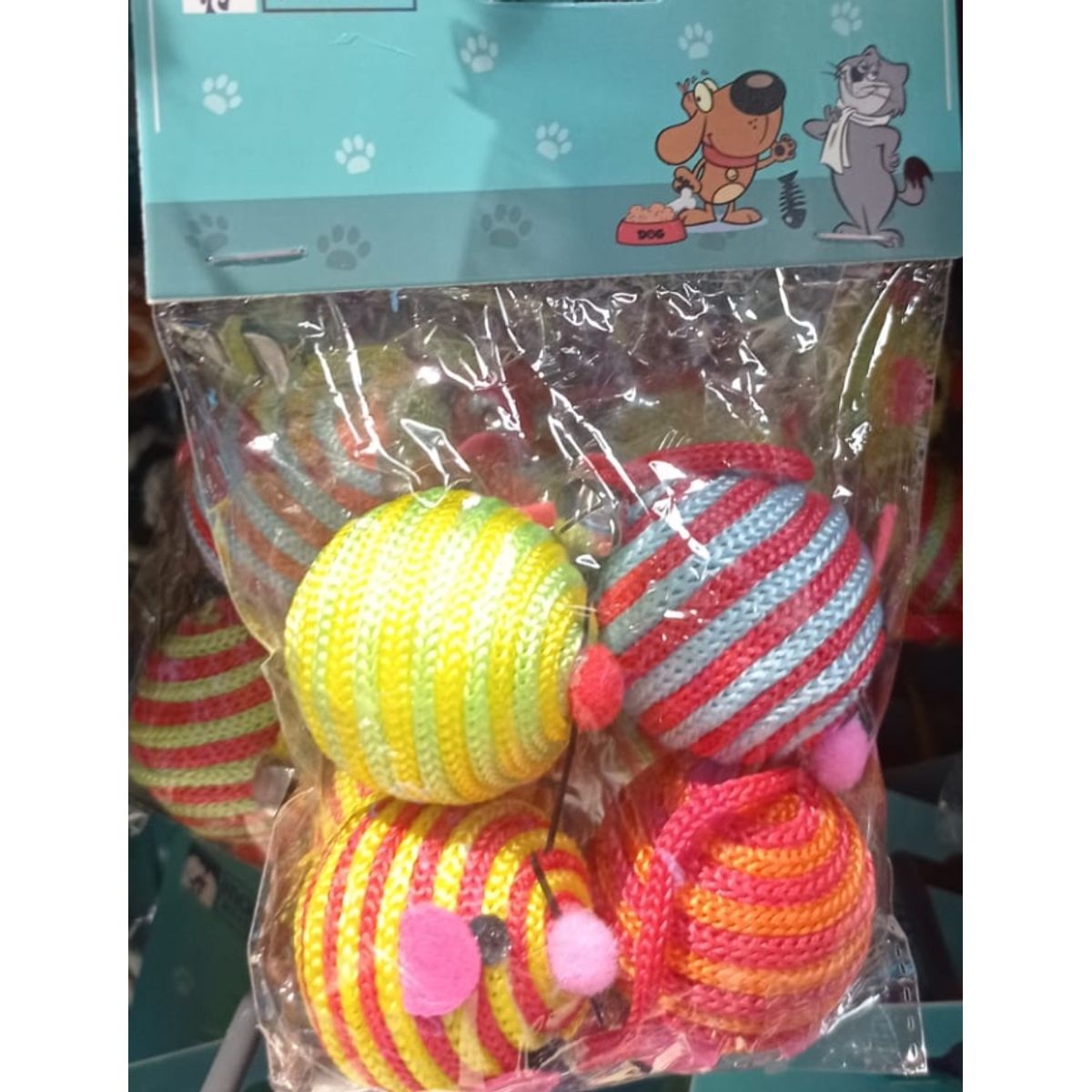 GENERICO - Mini Bolas De Juguete Para Gatos De Hilo Set De 4