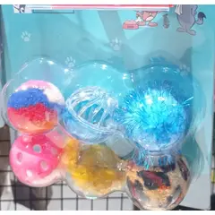 GENERICO - Mini Bolas De Juguete Para Gatos Set De 6