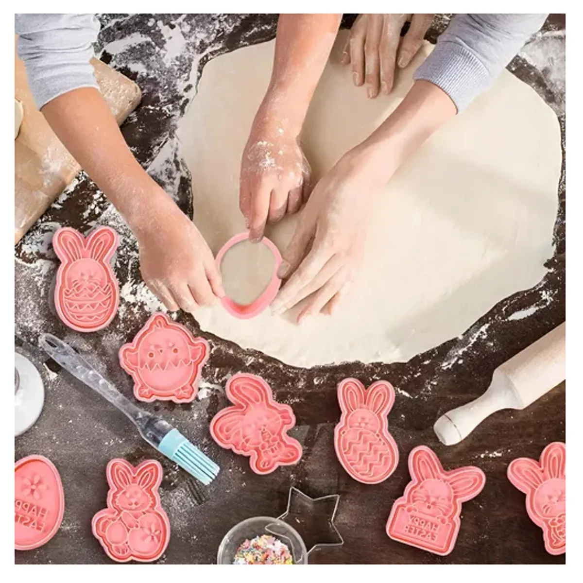 PASTELERIUSCL - Cortadores Galletas Conejo De Pascua Moldes Galleta Conejos