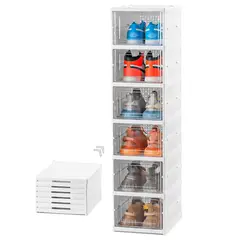 ACTUAL - Zapatero Plegable Organizador De Zapatos 6 Compartimentos Acrílico