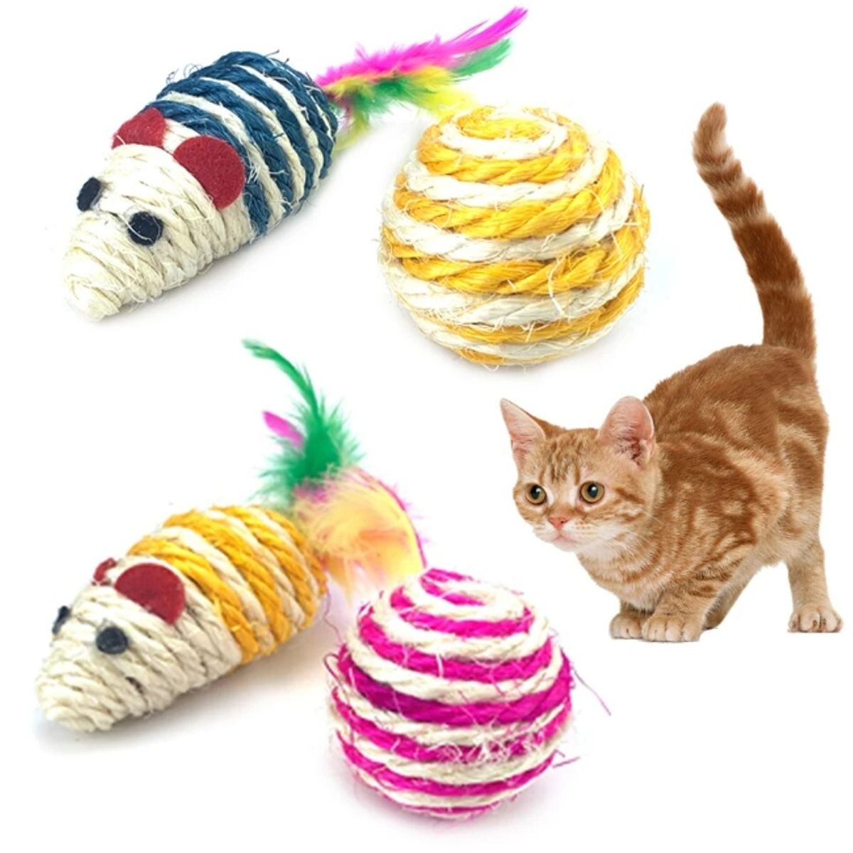 GENERICO - Juguete De Gato De Sisal Para Mascotas