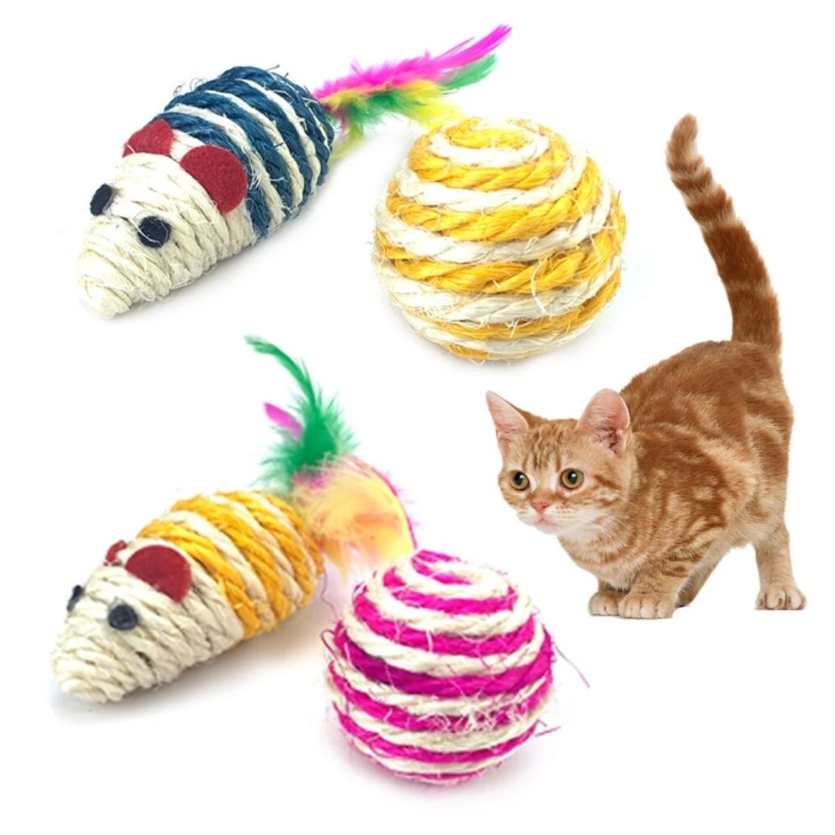 GENERICO - Juguete De Gato De Sisal Para Mascotas