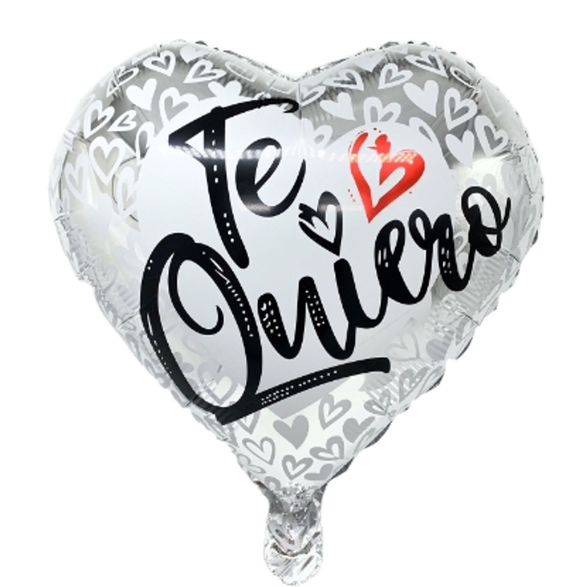 GENERICO - Globo Metálico Corazón San Valentín X1 Gris