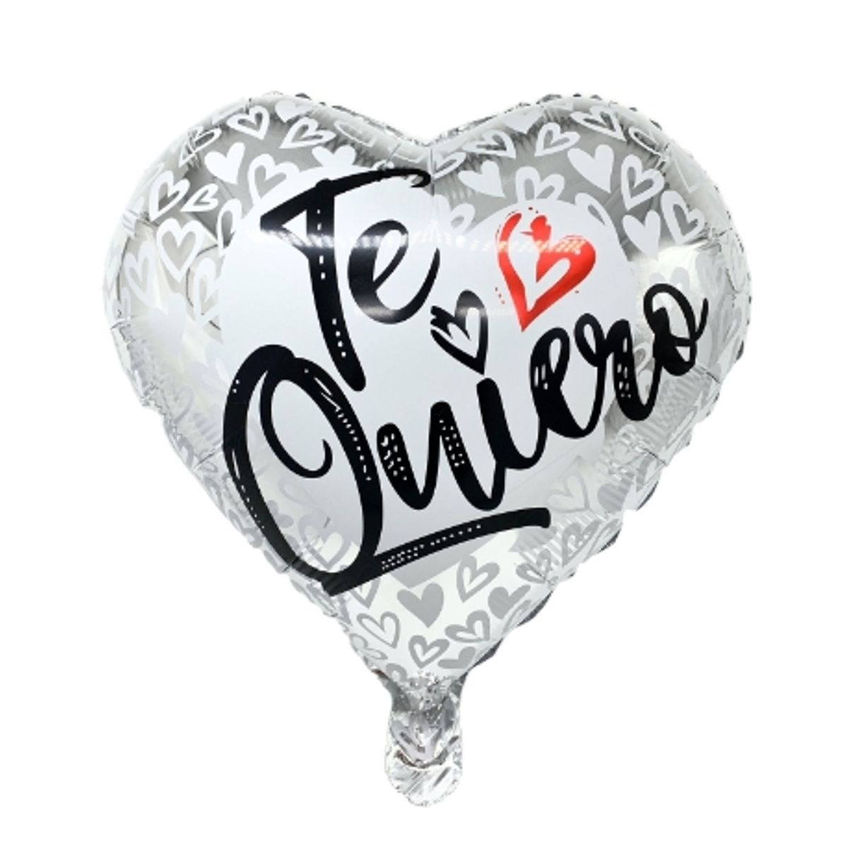 GENERICO - Globo Metálico Corazón San Valentín X1 Gris