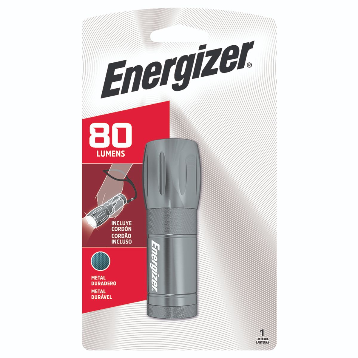 ENERGIZER - LINTERNA COMPACTA METALICA 80 LUM ENERGEIZER E301331400