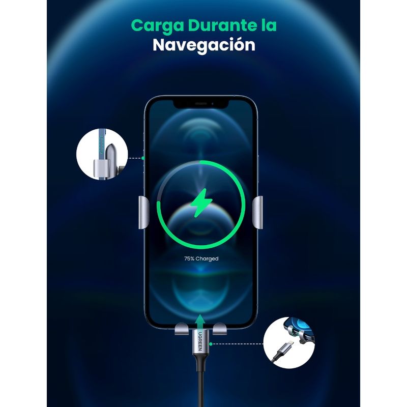 UGREEN - SOPORTE CELULAR AJUSTE POR GRAVEDAD PARA REJILLA DE VENTILACION