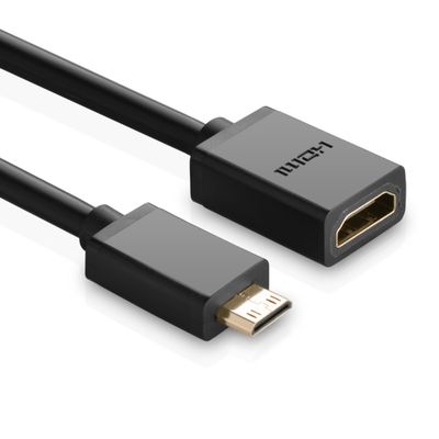 Imagen 2 del producto CABLE ADAPTADOR MINI-HDMI HDMI H 20CM NEGRO 20137