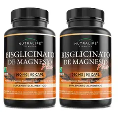 NUTRALIFE - Bisglicinato / Glicinato De Magnesio Plus Lf 180 Capsulas 2x90