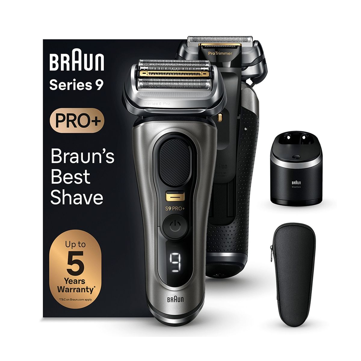 BRAUN - Maquina de Afeitar Braun Shaver Serie 9 Pro+ 5793 Gris Seco y húmedo