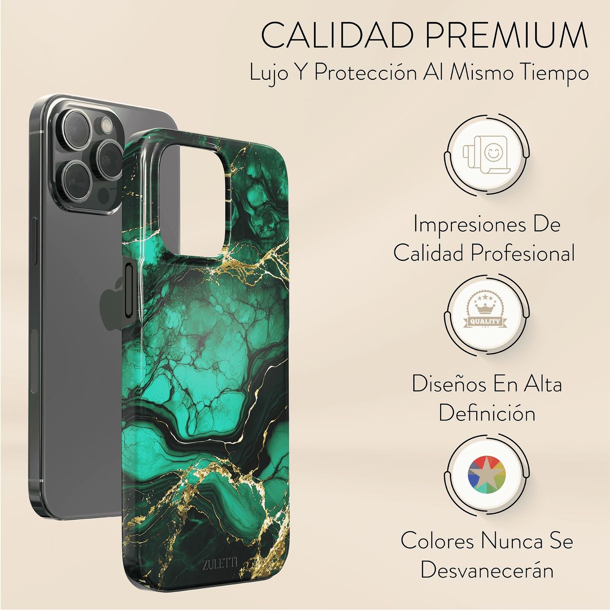 GENERICO - Funda Doble Efecto Mármol Carcasa Brillante para iPhone 12 Pro