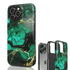 GENERICO - Funda Doble Efecto Mármol Carcasa Brillante para iPhone 13