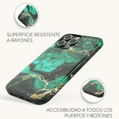 GENERICO - Funda Doble Efecto Mármol Carcasa Brillante para iPhone 15 Pro Max