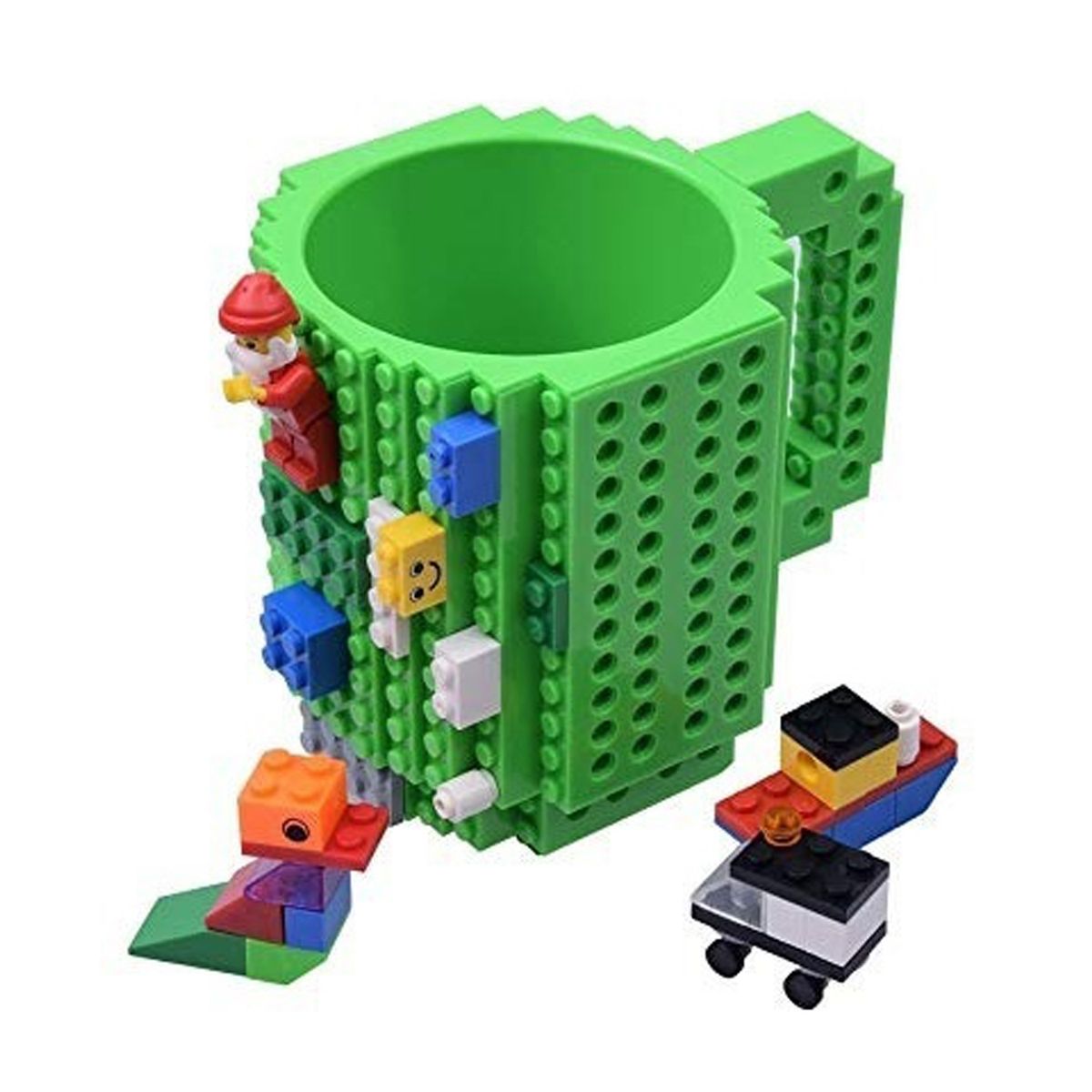 GENERICO - Taza Mug Lego Tazón Mug Con Lego Colores Regalo Cup Verde