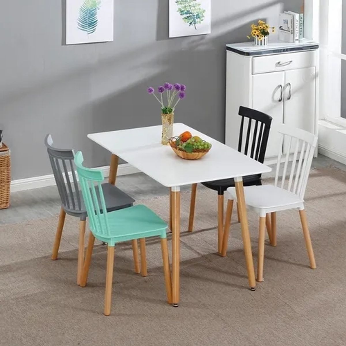 GENERICO - PACK 4 SILLAS WINDSOR MENTA