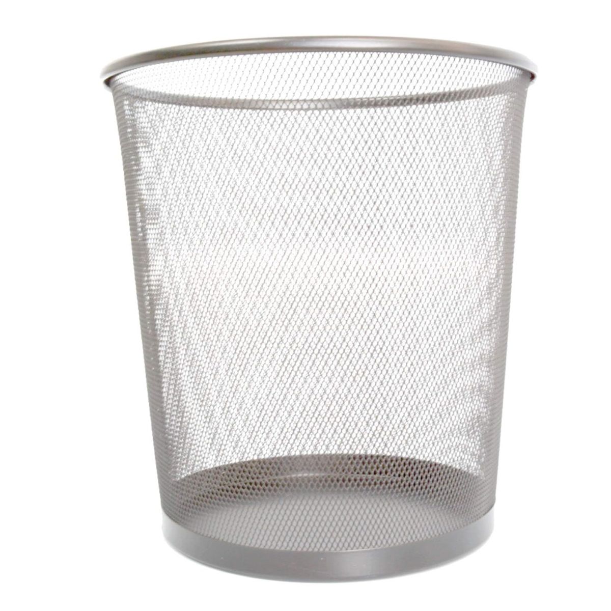 GENERICO - PAPELERA 26CM MALLA METAL NEGRA