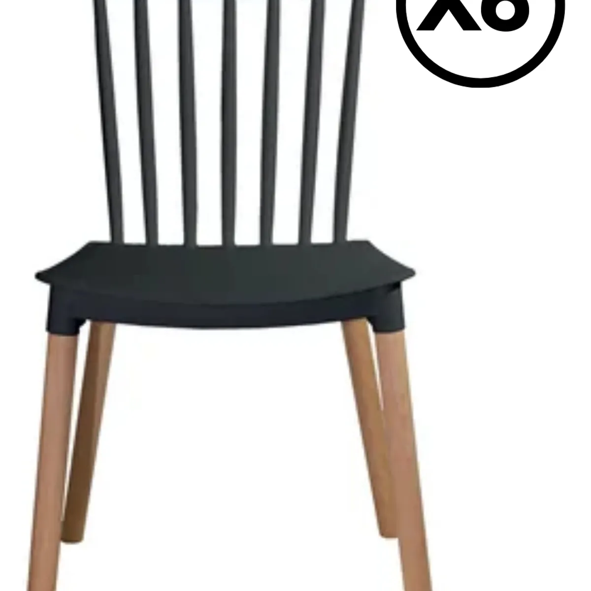 GENERICO - PACK 6 SILLAS WINDSOR NEGRAS