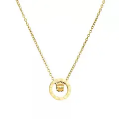VATYERTY - Collar con diseño de redondo Amarillo Oro