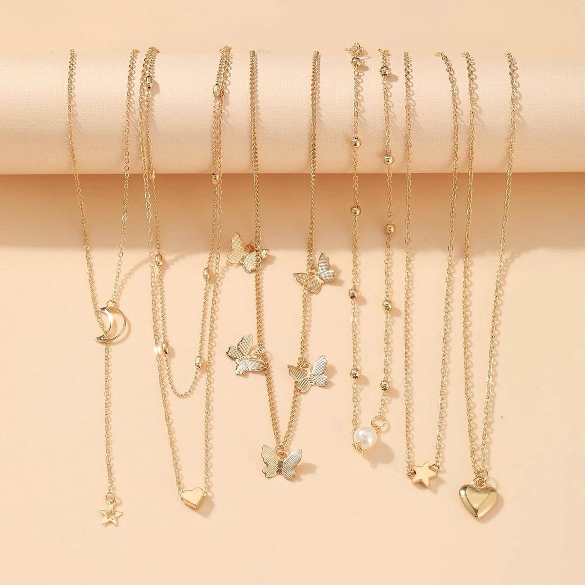 VATYERTY - Conjuntos de Collares Amarillo Oro