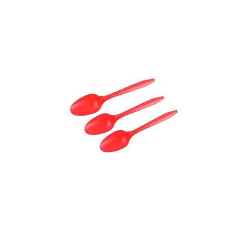 GENERICO - Cucharas Plasticas Color Rojo 20pcs 14cm