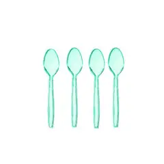GENERICO - Cucharas Plasticas Color Azul 12pcs 15cm