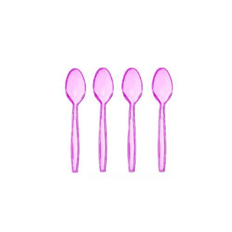 GENERICO - Cucharas Plasticas Color Morado 12pcs 15cm